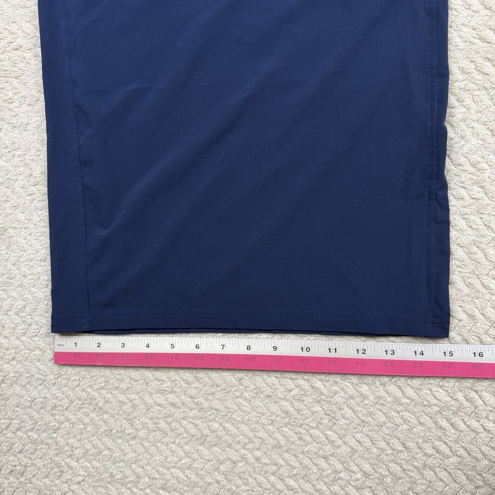 Lululemon Swift High-Rise Wide-Leg Pant Logo Waistband Blue White XL Sporty Chic - Picture 7 of 11